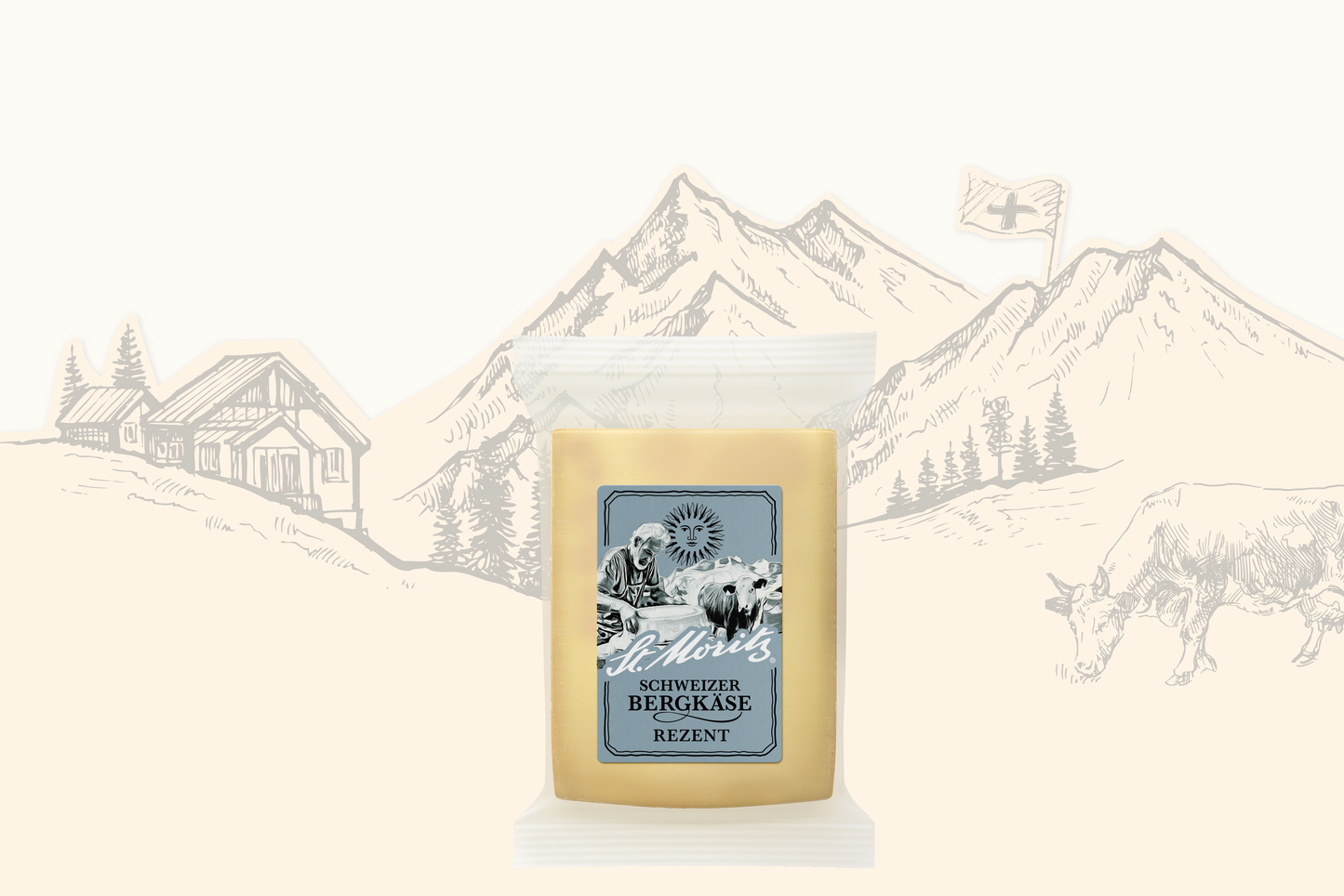 St. Moritz Bergkäse rezent Portion